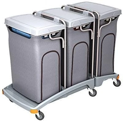 CleanSV® Dreifacher Müllentsorgungswagen 3 X 120l Mit Abdeckung - Variante Mit Deckel 3 CleanSV® Dreifacher Müllentsorgungswagen 3 X 120l Mit Abdeckung - Variante Mit Deckel