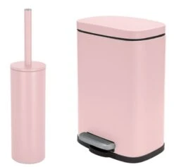 Spirella Badezimmer Set, 2-teilige Abfalleimer Kosmetikeimer Mit Absenkautomatik Und WC Bürste “Akira“ Rot -Sauber Lieferungen Geschäft 08510588 0575 4734 a6d1 33161ed2818b