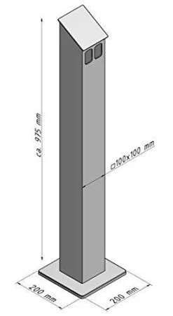 Standaschenbecher Aluminium | Rost Optik | Quadratisch | Freistehend -Sauber Lieferungen Geschäft 0854886c 8254 4055 9374 2cbd1bb3321f