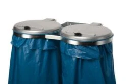 Müllsackhalter, 2x120l, BxT 800x530mm, Deckel Verzinkt -Sauber Lieferungen Geschäft 0931a77b 076b 460f abf0 b604461acb30