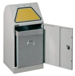 Wertstoffbehälter, Nicht Brennbar, 1x75l, HxBxT 840x380x320mm, Korpus Stahl RAL7016, Deckel Stahl Gelb, 2 Rollen 14 Wertstoffbehälter, Nicht Brennbar, 1x75l, HxBxT 840x380x320mm, Korpus Stahl RAL7016, Deckel Stahl Gelb, 2 Rollen -Sauber Lieferungen Geschäft 0b564e5c 4d64 4895 8ce2 93ef94a5ed62 1