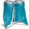 Müllsackständer, 2x120l, HxBxT 980x850x480mm, Deckel Verzinkt -Sauber Lieferungen Geschäft 0d1e8b15 f071 47e0 92c7 3f4ab067142b