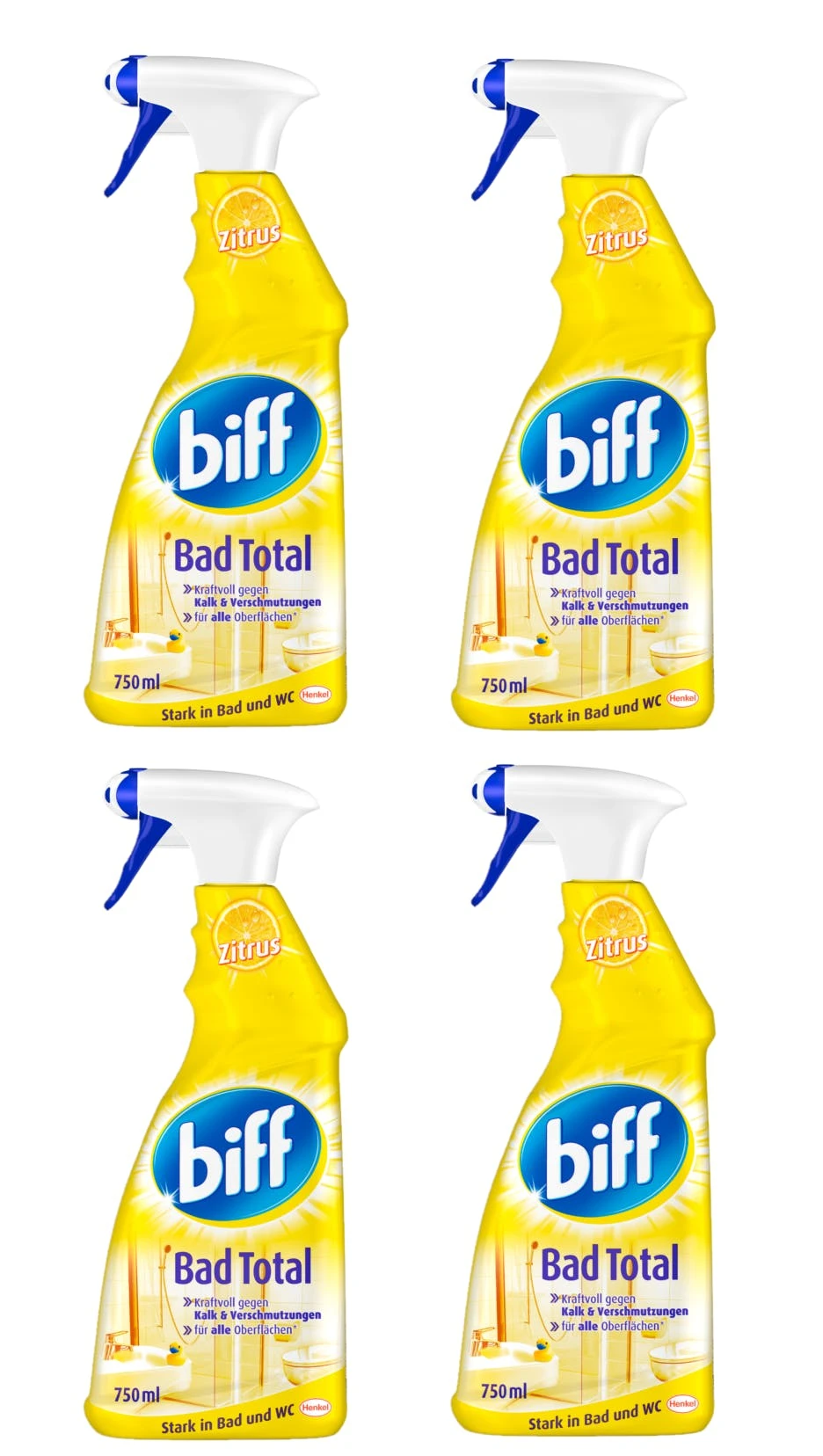 Biff Bad Total Zitrus Badreiniger Reiniger 5x750ml Sprühflasche Reinigungsmittel 5 Biff Bad Total Zitrus Badreiniger Reiniger 5x750ml Sprühflasche Reinigungsmittel – Bild 3