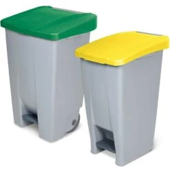 BRB 2 Tretabfallsammler Korpus Grau, 60 Liter Deckel Gelb + 80 Liter Deckel Rot -Sauber Lieferungen Geschäft 0f9239c7 719c 4565 96f1 902dccddfa17