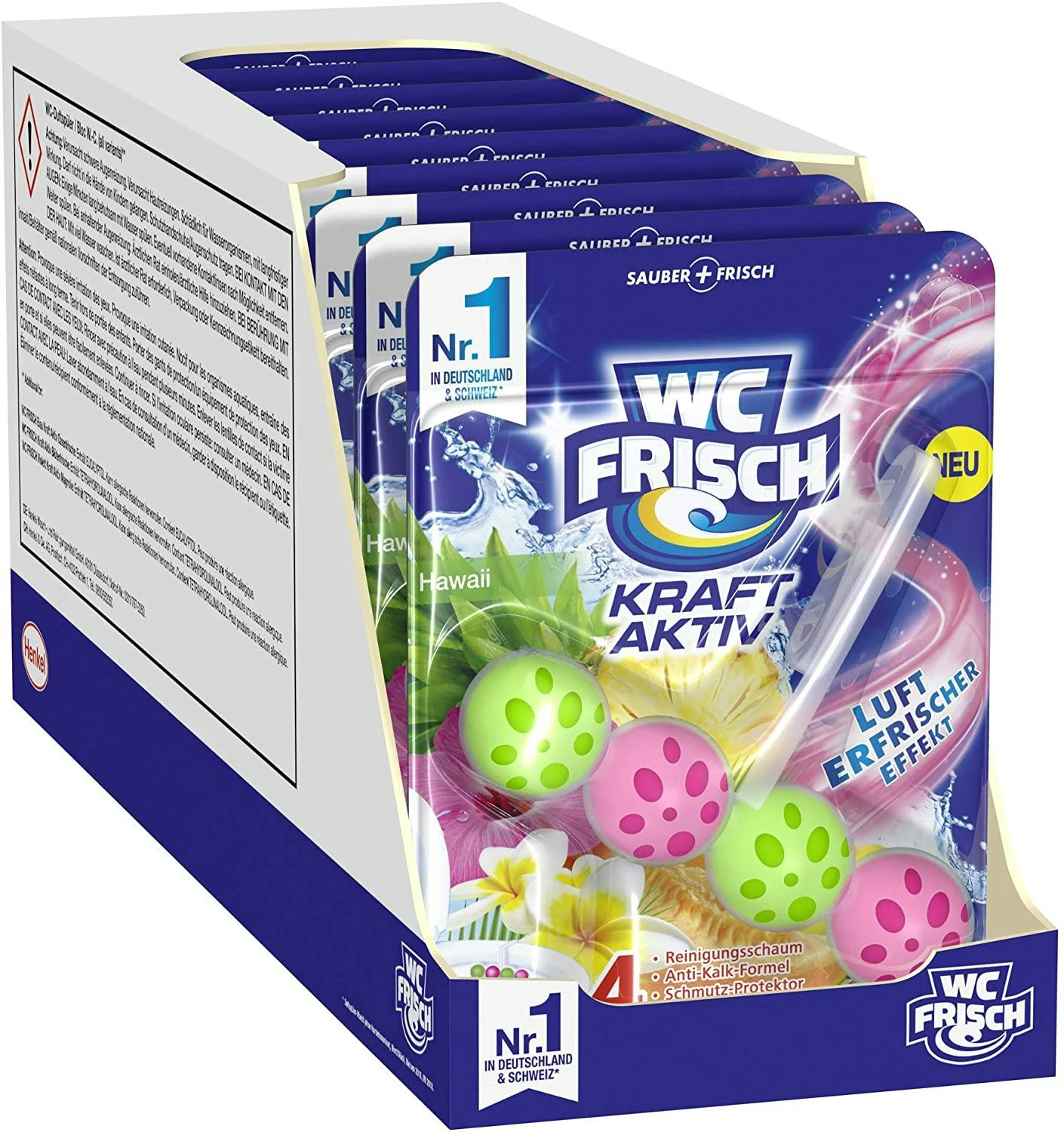 WC-Frisch Kraft Aktiv Duftspüler Urlaubsträume Hawaii 10x50g WC-Reiniger 3 WC-Frisch Kraft Aktiv Duftspüler Urlaubsträume Hawaii 10x50g WC-Reiniger