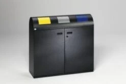 Var Wertstoffsammelstation, 3x80l, HxBxT 975x1080x375mm, Innenbehälter Stahl, Korpus Stahl Antiksilber -Sauber Lieferungen Geschäft 127e0af1 bb1b 4520 bb88 58a070d64783