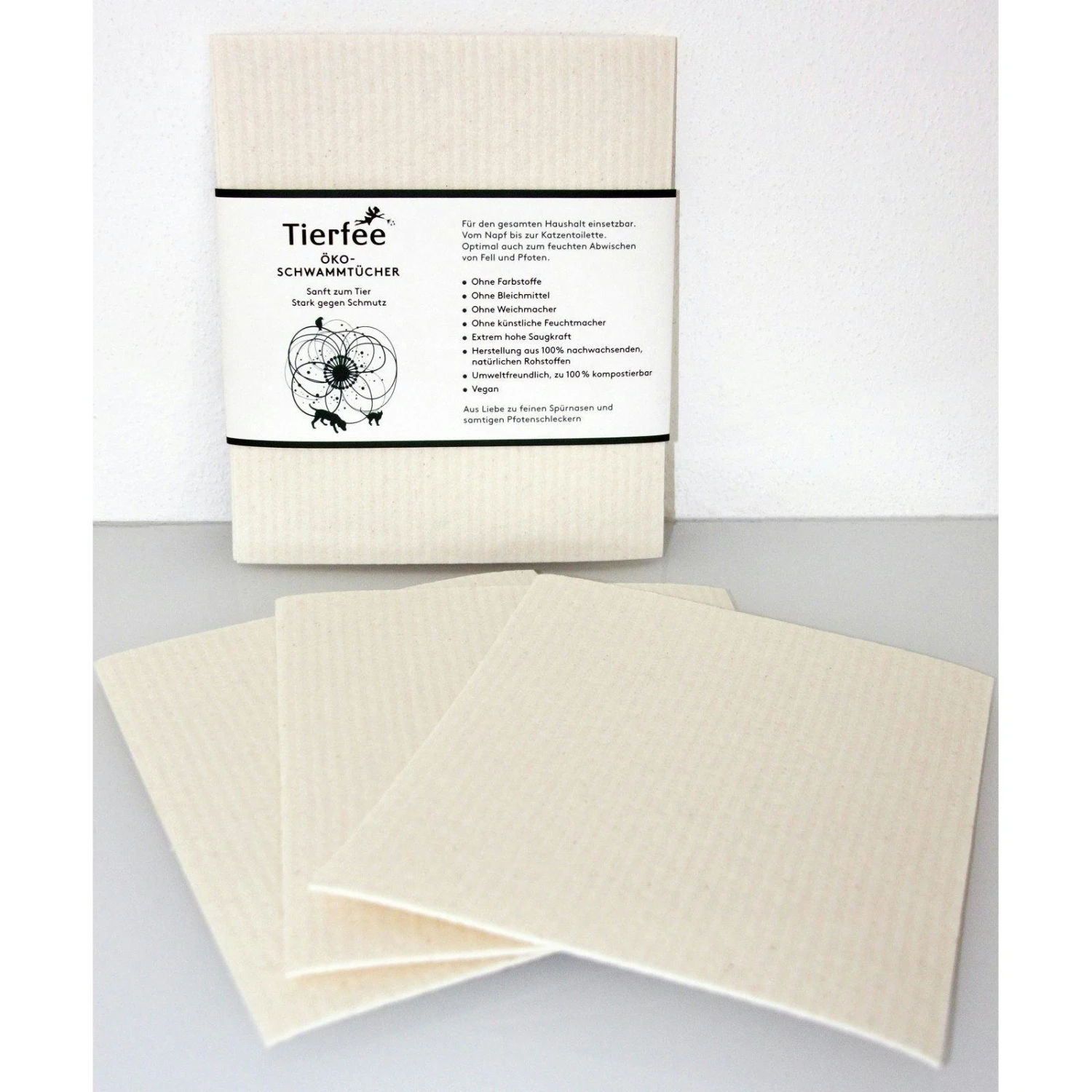 Tierfee Öko-Schwammtücher - 5 Packungen (15 Stück) 8 Tierfee Öko-Schwammtücher - 5 Packungen (15 Stück) – Bild 6