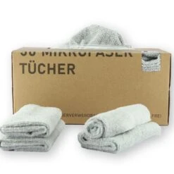 PLENTYFY | 30 Stück Mikrofasertücher Grün 30x30 Cm In Nachhaltiger Spenderbox | Saugstark & Waschbar | Fenstertücher | Spiegeltücher | Putztuch -Sauber Lieferungen Geschäft 1a5af035 bbb6 4525 affb d6979820ac4d