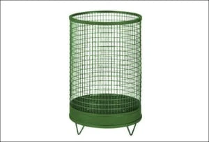 Drahtgitter-Abfallbehälter, F. Außen, 27l, H 430mm, Pfosten-/Wandbefestigung, Korpus Stahl RAL6010, Boden Geschlossen 6 Drahtgitter-Abfallbehälter, F. Außen, 27l, H 430mm, Pfosten-/Wandbefestigung, Korpus Stahl RAL6010, Boden Geschlossen – Bild 4