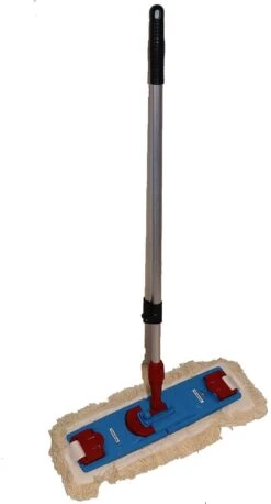 CleanSV Mop Set Lamo Laschenmop 50 Cm, 1 Lamo Laschenmophalter, 1 Laschenmopp Und Teleskopstiehl