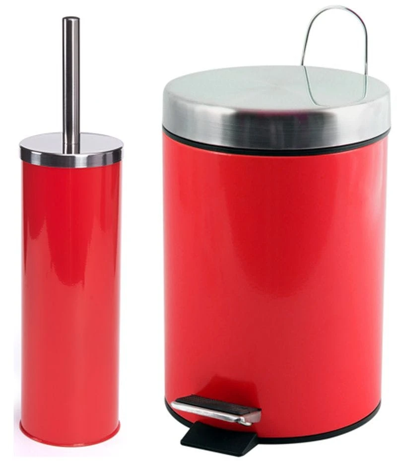 MSV Badezimmer Set, 2-teilige Abfalleimer Kosmetikeimer Und WC Bürste “Miami“ Blau 4 MSV Badezimmer Set, 2-teilige Abfalleimer Kosmetikeimer Und WC Bürste “Miami“ Blau – Bild 2