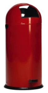 Abfallbehälter, 33l, HxØ 690x375mm, Innenbehälter Stahl, Korpus Stahl Rot, Deckel Poliert 7 Abfallbehälter, 33l, HxØ 690x375mm, Innenbehälter Stahl, Korpus Stahl Rot, Deckel Poliert – Bild 5