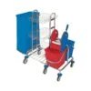 CleanSV® Reinigungswagen SpMid3 Chrom Mit Müllsackhalter, 3 Ablagen Chrom, Presse, 2 X 20 Liter Eimer, 6 Räder, Gr. 121 X 68 X 105 Cm -Sauber Lieferungen Geschäft 2a42920f e985 4538 9411 fda338d59915 1