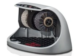 Cosmo Silber (RAL 9006) Schuhputzmaschine, Inkl. 1 Ltr Schuhpolitur (farblos)