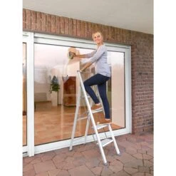 WENKO Alu-Design Klapptrittleiter 4-stufig Weiß -Sauber Lieferungen Geschäft 2e1627dd 8a69 4e33 83f7 ae4bf7e501a8