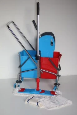 CleanSV Wischset Blau Laschenmop 50 Cm, Reinigungswagen18 Liter Eimer Und Schmutzfangeimer, Presse, Bodenwischer -Sauber Lieferungen Geschäft 3307fc30 2041 4474 af9e b28fad372dad 5