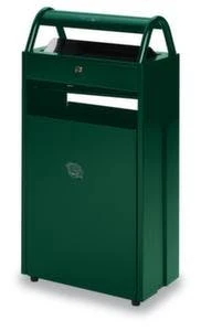 Kombiascher, HxBxT 980x485x265mm, 60l, Korpus Stahl Enzianblau, M. Schutzdach 5 Kombiascher, HxBxT 980x485x265mm, 60l, Korpus Stahl Enzianblau, M. Schutzdach – Bild 3