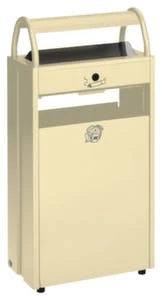 Kombiascher, HxBxT 980x485x265mm, 60l, Korpus Stahl Enzianblau, M. Schutzdach 7 Kombiascher, HxBxT 980x485x265mm, 60l, Korpus Stahl Enzianblau, M. Schutzdach – Bild 5