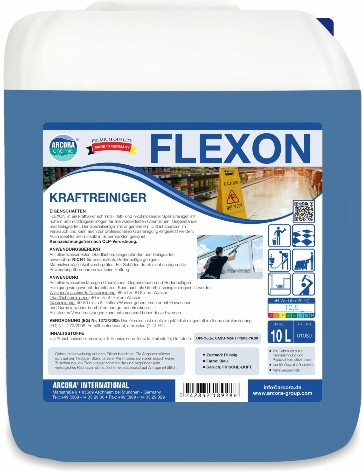 ARCORA Kraftvoller Mehrzweckreiniger FLEXAL, 10L 7 ARCORA Kraftvoller Mehrzweckreiniger FLEXAL, 10L – Bild 5