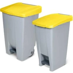 BRB 2 Tretabfallsammler Korpus Grau, 60 Liter Deckel Gelb + 80 Liter Deckel Rot -Sauber Lieferungen Geschäft 3bbb0004 4d7e 4036 b91b b613e515f460