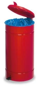 Wertstoffsammler, 1x70l, HxØ 700x450mm, Klemmring, Korpus Stahl RAL1023, Deckel Kunststoff Gelb 7 Wertstoffsammler, 1x70l, HxØ 700x450mm, Klemmring, Korpus Stahl RAL1023, Deckel Kunststoff Gelb – Bild 5