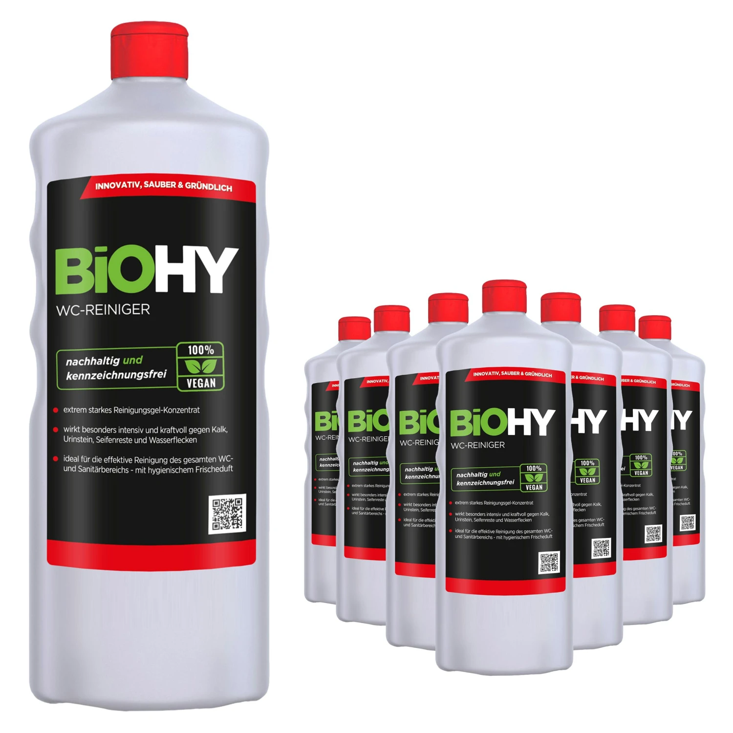 BiOHY WC-Reiniger (12x1l Flasche) | EXTRA STARK | Profi Bio Konzentrat | Dickflüssiges Reinigungs-Gel | Ideal Gegen Urinstein 4 BiOHY WC-Reiniger (12x1l Flasche) | EXTRA STARK | Profi Bio Konzentrat | Dickflüssiges Reinigungs-Gel | Ideal Gegen Urinstein – Bild 2