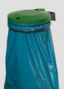 Var Müllsackhalter, Wandbefestigung, HxØ 190x395mm, Gestell Anthrazit, Deckel Stahl RAL6001