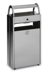 Kombiascher, HxBxT 980x485x265mm, 60l, Korpus Stahl Enzianblau, M. Schutzdach 6 Kombiascher, HxBxT 980x485x265mm, 60l, Korpus Stahl Enzianblau, M. Schutzdach – Bild 4