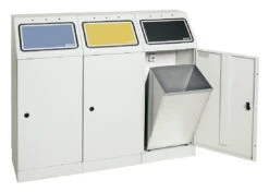 Abfalltrennung FD 45, 3-fach Station. Behälter Zur Wandbefestigung, RAL 7035/ProPads, Verz. Innenbehälter, 3x45 Liter -Sauber Lieferungen Geschäft 4f1ecf4c 2991 402b 9861 2b664c508e4e