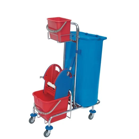 CleanSV® Dreifacher Müllentsorgungswagen 3 X 120l Mit Abdeckung - Variante Mit Deckel 4 CleanSV® Dreifacher Müllentsorgungswagen 3 X 120l Mit Abdeckung - Variante Mit Deckel – Bild 2