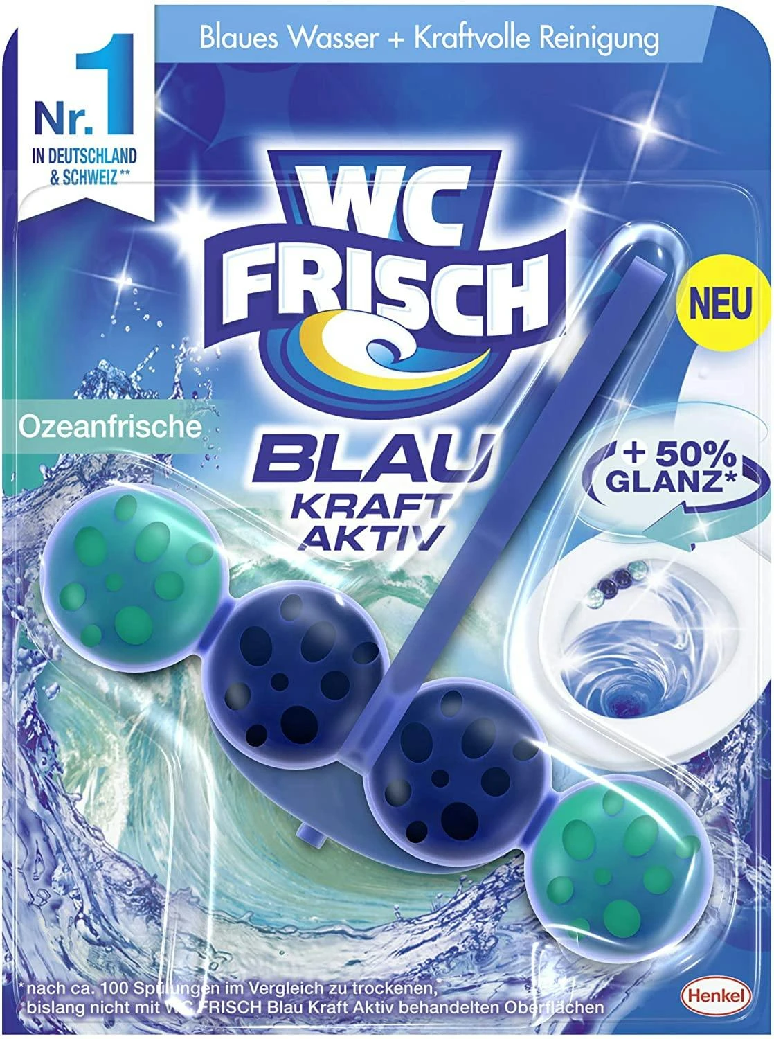 WC FRISCH Kraft Aktiv Blauspüler Chlor 50g WC Reiniger Toilettenreiniger 7 WC FRISCH Kraft Aktiv Blauspüler Chlor 50g WC Reiniger Toilettenreiniger – Bild 5
