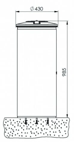 Abfallsammler Ca. 120 L, Abschließbar -Sauber Lieferungen Geschäft 5865d4dd 2b11 45dd 87f7 c23789cf9208