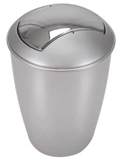 Spirella Kosmetikeimer "Atlanta" Mit Schwingdeckel 5 Liter (ØxH): 20 X 30 Cm Silber Grau