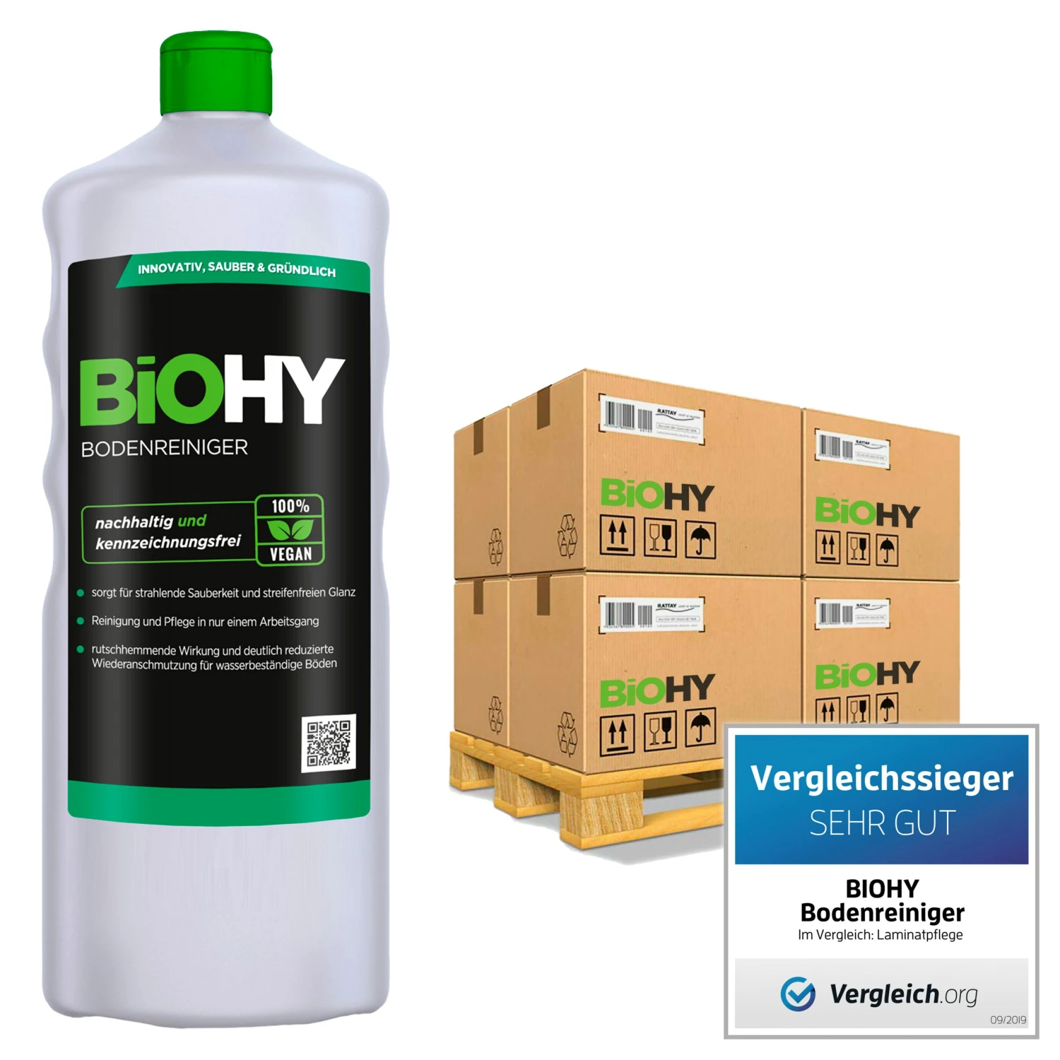BiOHY Bodenreiniger (1l Flasche) | Konzentrat Für Alle Reinigungsgeräte Und Alle Hartböden | Angenehmer Geruch Und Streifenfreie Reinigung 5 BiOHY Bodenreiniger (1l Flasche) | Konzentrat Für Alle Reinigungsgeräte Und Alle Hartböden | Angenehmer Geruch Und Streifenfreie Reinigung – Bild 3