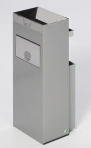 Var Kombiascher, HxBxT 770x320x210mm, 21l, Korpus Stahl Silber