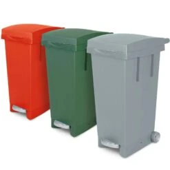 BRB 2 Tretabfallsammler Korpus Grau, 60 Liter Deckel Gelb + 80 Liter Deckel Rot -Sauber Lieferungen Geschäft 62cd6682 08f8 47b1 9ce7 a0fdcaf240f1