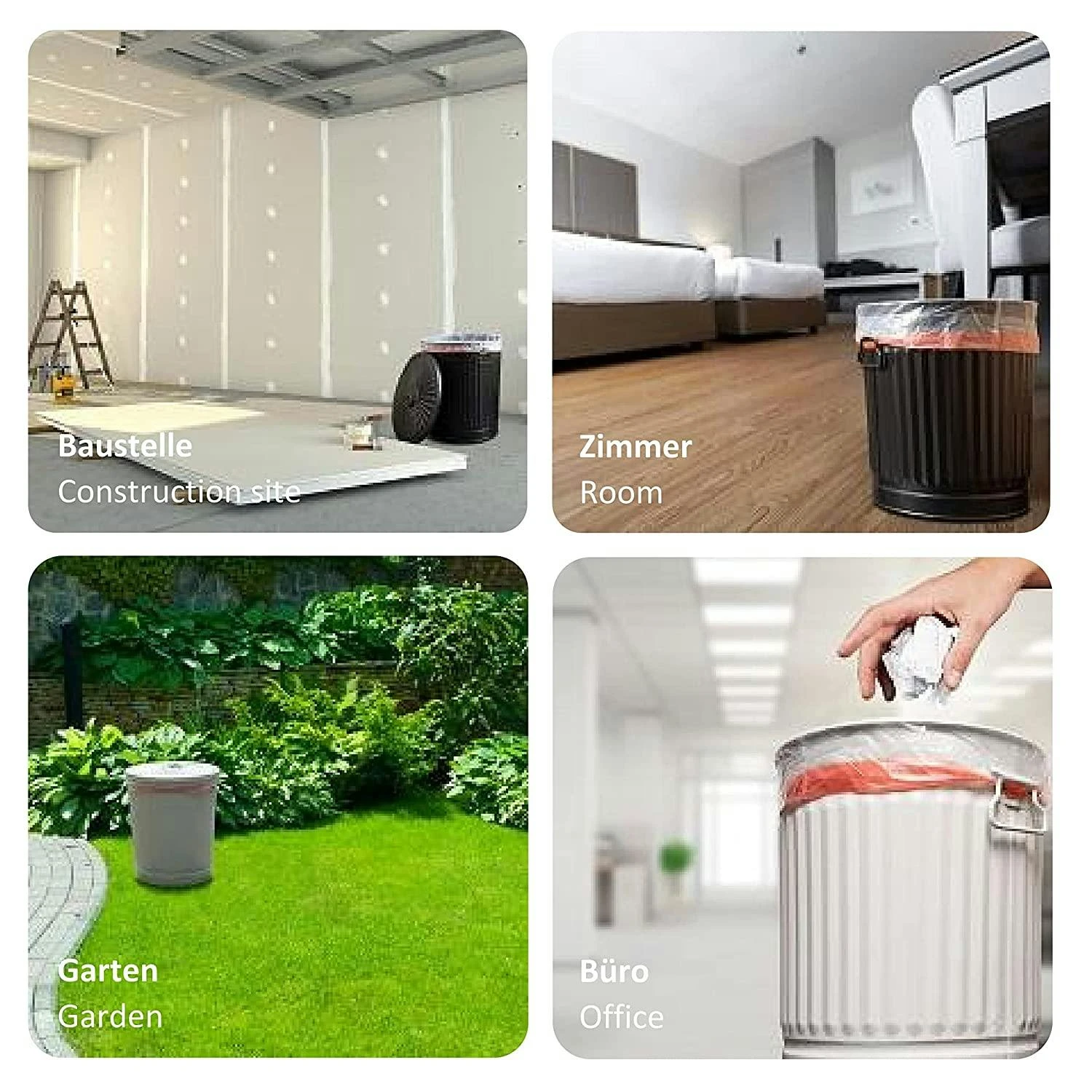 Jinfa 150 Müllbeutel Mit Zugband | Transparent | 49x58 Cm | Für Jinfa Metalltonne 18 L 9 Jinfa 150 Müllbeutel Mit Zugband | Transparent | 49x58 Cm | Für Jinfa Metalltonne 18 L – Bild 7