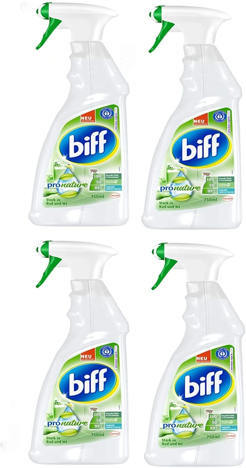 Biff Pro Nature Badreiniger Bad Reiniger Badezimmer Sprühflasche 2x750 Ml 5 Biff Pro Nature Badreiniger Bad Reiniger Badezimmer Sprühflasche 2x750 Ml – Bild 3