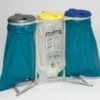 Müllsackständer, 3x120l, HxBxT 950x1175x440mm, Deckel Kunststoff Gelb/blau/silber -Sauber Lieferungen Geschäft 67e3337c 59e3 4f34 9b68 fad37dbf974d 1
