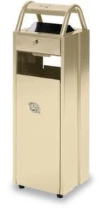 Kombiascher, HxBxT 975x305x265mm, 35l, Korpus Stahl Silber, M. Schutzdach 7 Kombiascher, HxBxT 975x305x265mm, 35l, Korpus Stahl Silber, M. Schutzdach – Bild 5