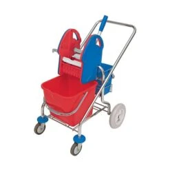 CleanSV® Verchromter Putzwagen Mit Profi Mopresse, 2 Gitterkörben, 1 Ablage Und 2 Plastikeimer -Sauber Lieferungen Geschäft 6a06beff 2238 4bc4 b572 75f71cda77d7 1