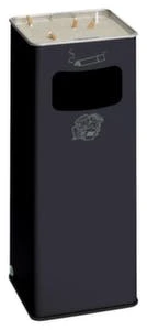 Kombiascher, HxBxT 660x250x250mm, Korpus Stahl Anthrazit, M. Kippensieb