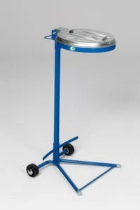Var Müllsackständer, Gestell Blau, Deckel Verzinkt