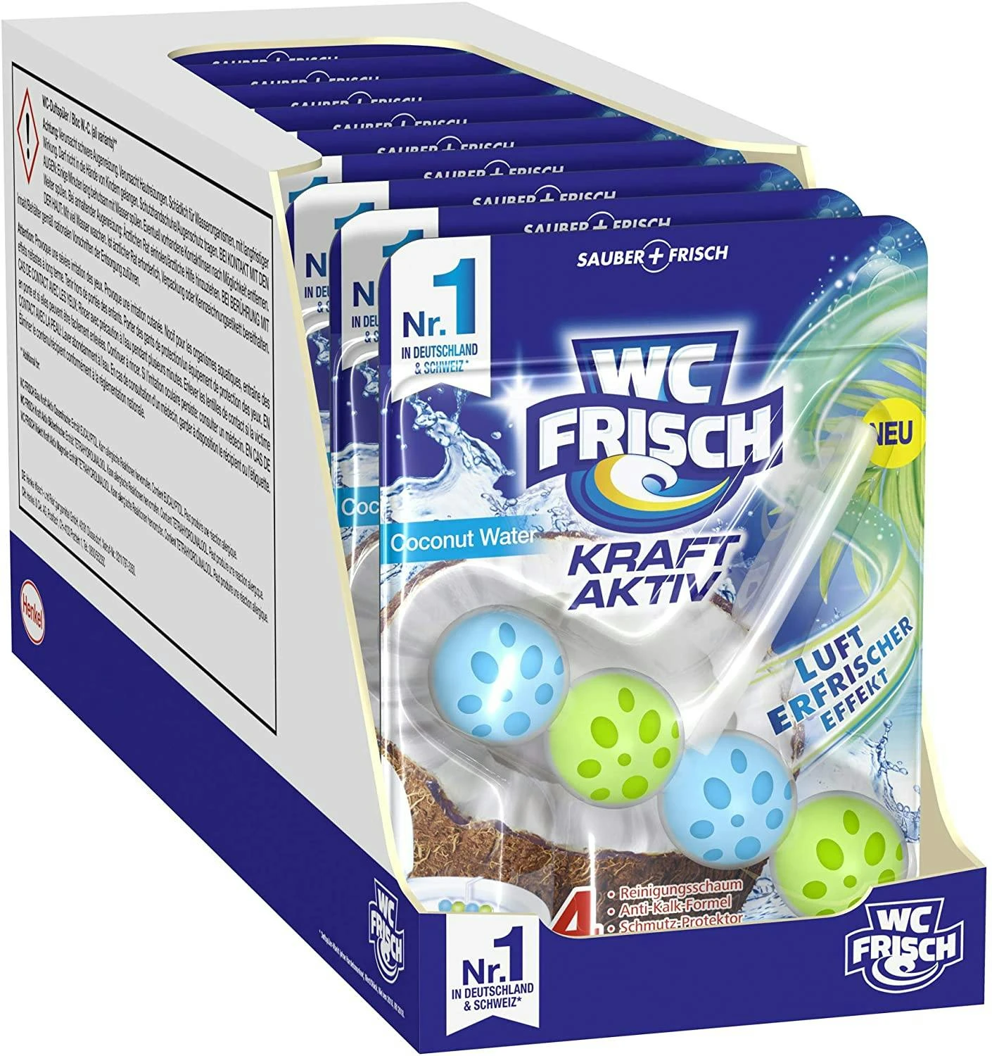WC-Frisch Kraft Aktiv Duftspüler Urlaubsträume Hawaii 10x50g WC-Reiniger 6 WC-Frisch Kraft Aktiv Duftspüler Urlaubsträume Hawaii 10x50g WC-Reiniger – Bild 4