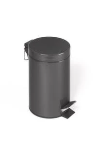 Var Tretabfallbehälter, 3l, HxØ 270x170mm, Innenbehälter Kunststoff, Korpus Stahl Anthrazit, Deckel Stahl Anthrazit