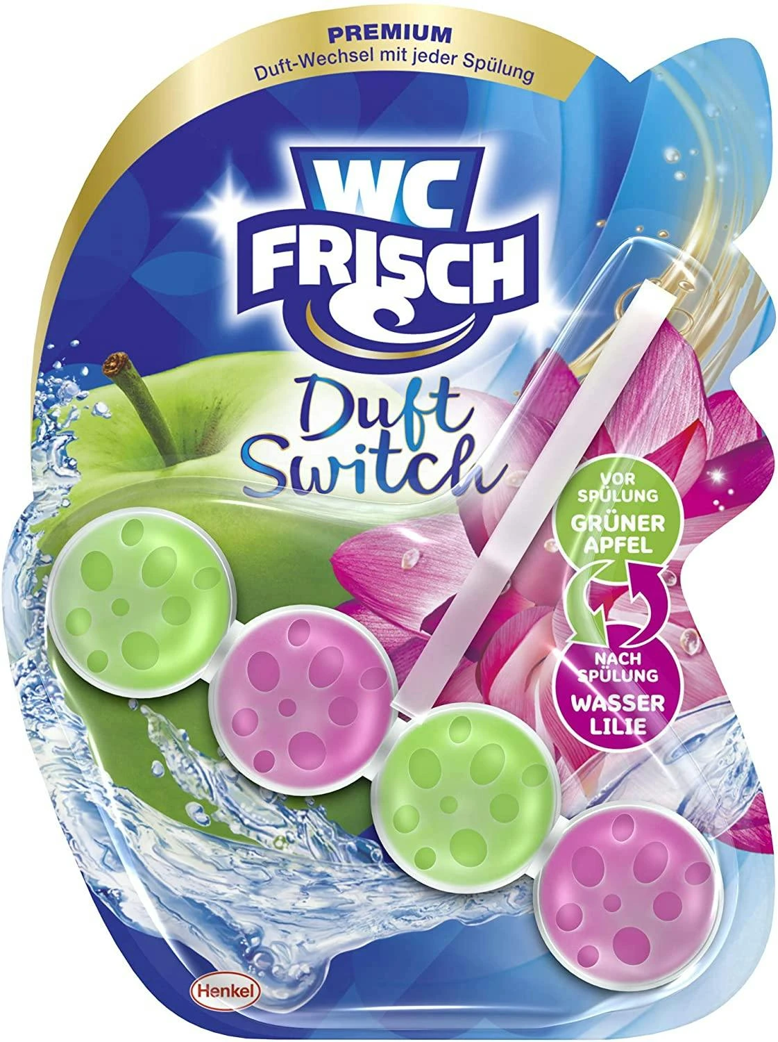 WC Frisch Duft Switch Grüner Apfel Und Wasserlilie 10x50g WC-Reiniger Duftspüler 8 WC Frisch Duft Switch Grüner Apfel Und Wasserlilie 10x50g WC-Reiniger Duftspüler – Bild 6