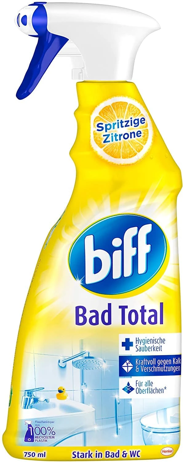 Biff Bad Total Zitrus Badreiniger Reiniger 4x750ml Sprühflasche Reinigungsmittel 6 Biff Bad Total Zitrus Badreiniger Reiniger 4x750ml Sprühflasche Reinigungsmittel – Bild 4