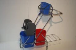 Splast Verchromter Reinigungstrolley Mit Eimern, Abfallsackhalter Und Moppresse -Sauber Lieferungen Geschäft 77e8134d 9978 4375 aeda 7cb27cad2899