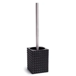 MSV Bad Serie "Kubik" WC Bürste Toilettenbürste Klobürste WC Garnitur Schwarz