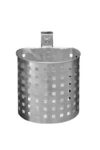 Abfallbehälter, F. Außen, 20l, HxØ 340x325mm, Wandbefestigung, Mit Drahtgitter, Korpus Verzinkt